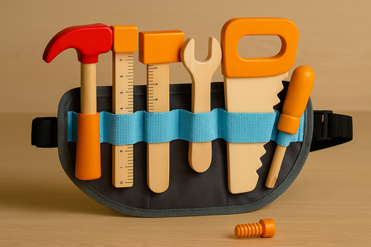 Wooden Kids' Tool Belt Play Set