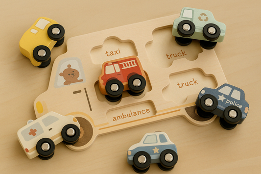 Tot Puzzler: Wooden 3D Car